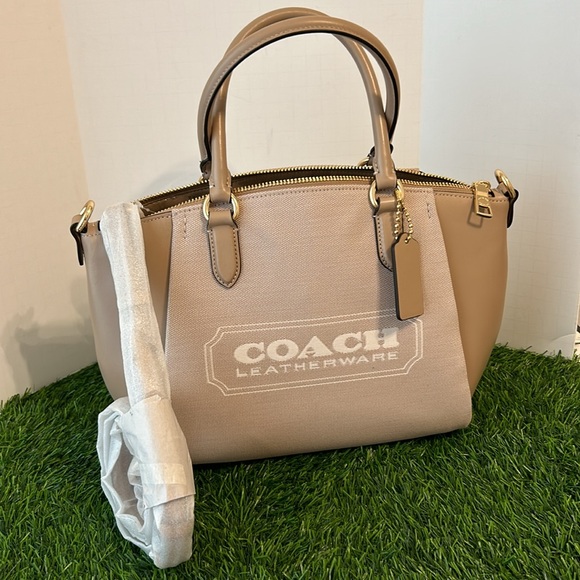 Coach Badge Jacquard Elise Satchel with Convertible Straps NWT - Picture 9 of 16